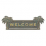 Palm Tree Welcome Plaque, Bronze Verdigris