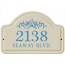 Starfish Ceramic Arched Address Plaque