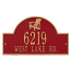 Personalized Adirondack Arch Plaque, Red / Gold