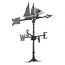 30" Schooner Weathervane, Black