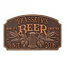 Custom Quality Crafted Beer Arch Plaque, Oil Rubbed Bronze