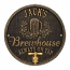 Custom Oak Barrel Beer Pub Plaque, Dark Bronze / Gold
