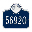 Personalized Conch Plaque, Blue / White
