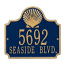 Personalized Conch Plaque, Blue / Gold