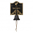 Personalized Anchor Bell Welcome Plaque, Black / Gold