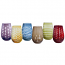  Fiesta Stemless Wine Glasses Set of 6