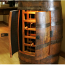 Wine Barrel Wine Rack Cabinet on Casters