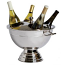 Festive Four-Bottle Stainless Steel Wine Cooler with Heavy Duty Lid