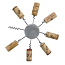 Sunburst Wine Cork Trivet