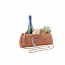 Genuine Leather Single Bottle Wine Purse, Brown