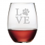 Love Paw Stemless Wine Glasses (set of 4)
