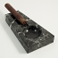 Black "Zebra" Marble Single Cigar Ashtray