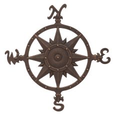 23" Compass Rose Wall Decor   Bronze