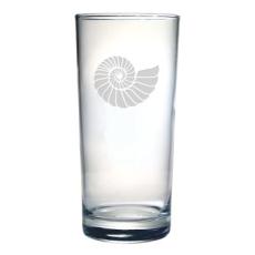 Nautilus Shell Hiball Glass, 15Oz., S/4