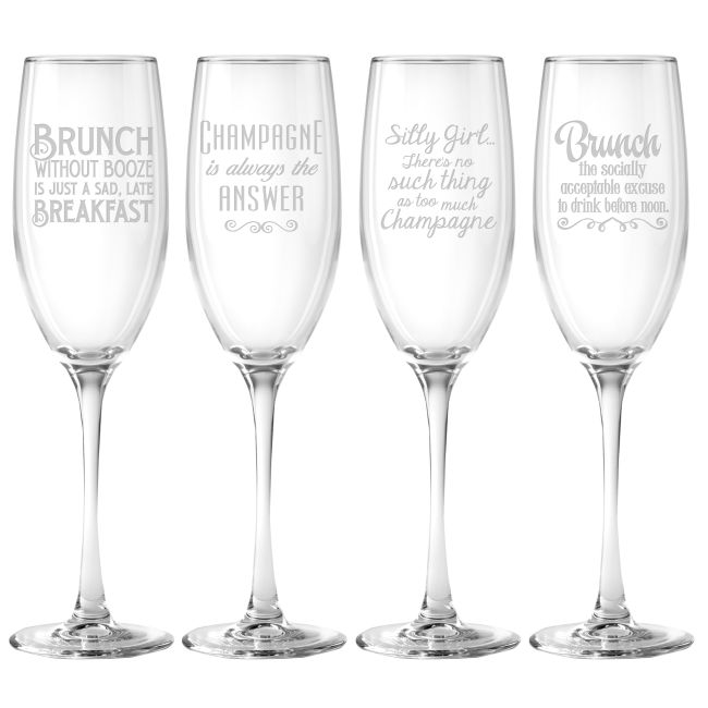 Pop the Bubbly Champagne Flutes