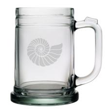 Nautilus Shell, Tankard Beer Mugs, 15Oz,  S/4