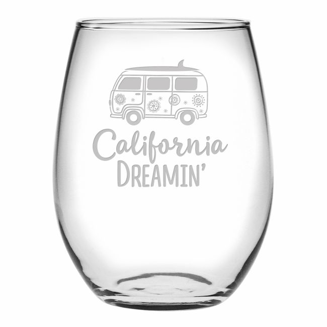 California Dreamin' Wine Glasses