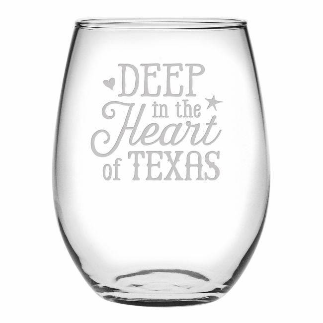 Deep in the heart of Texas Wine Glasses