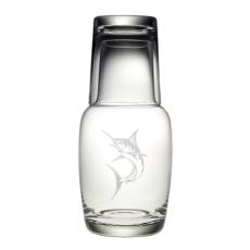 Marlin Etched Bedside Carafe And Glass Set