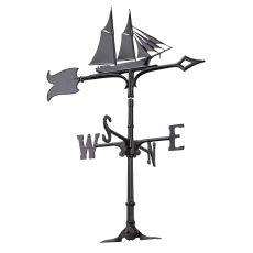 30" Schooner Weathervane, Black