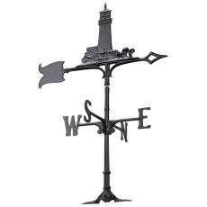 30" Lighthouse Weathervane, Black