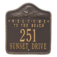 Personalized Welcome To The Beach Plaque, Bronze / Gold