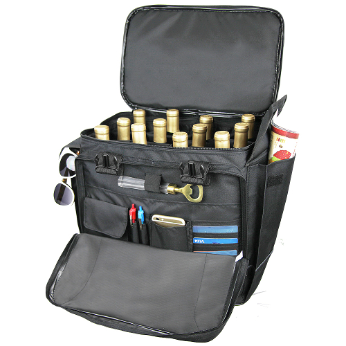 12 Bottle Wine Luggage with 360 Rolling Wheels