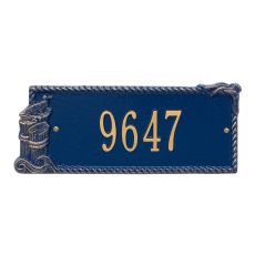Personalized Seagull Rectangle Plaque, Blue / Gold