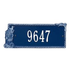 Personalized Seagull Rectangle Plaque, Blue / White
