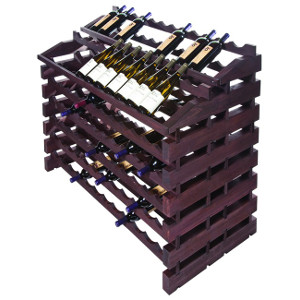 156 Bottle Waterfall Style Modular Wine Rack - Stained