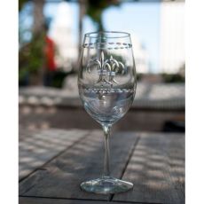 Fleur De Lis AP Wine Glasses 18 oz Set of 4