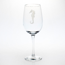 Seahorse White Wine Glass S/4