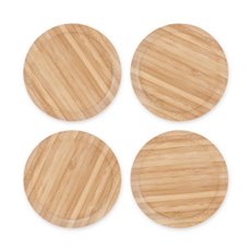 Topper Bamboo Appetizer Glass Toppers (Set of 4)