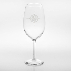 Compass Rose Large Wine Glass 18oz Set of 4