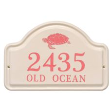 Personalized Turtle Ceramic Arch Plaque, Bristol Plaque With Coral Etching