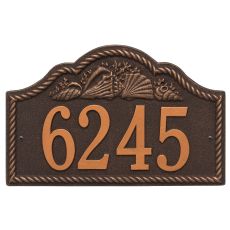 Personalized Rope Shell Arch Plaque Wall, Oil Rub Bronze