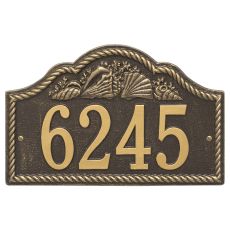 Personalized Rope Shell Arch Plaque Wall, Bronze / Gold