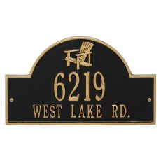Personalized Adirondack Arch Plaque, Black / Gold