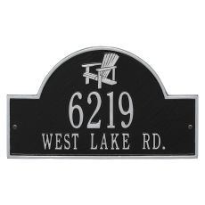 Personalized Adirondack Arch Plaque, Black / Silver