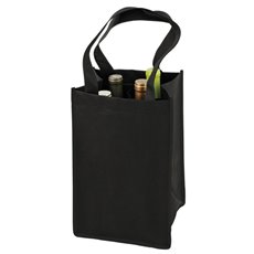 4 Bottle Non Woven Tote In Black