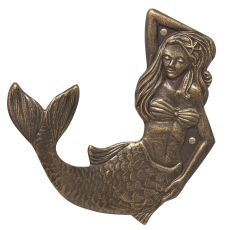Mermaid Towel Hook (Left), French Bronze