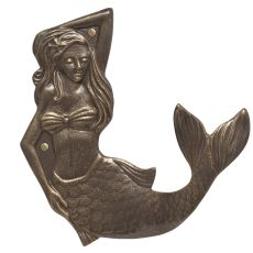 Mermaid Towel Hook (Right), French Bronze