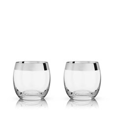 Irving Chrome Rim Tumbler Set by Viski