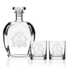 WOOF! French Bulldog Decanter OTR set of 3 in Gift Box