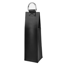Admiral Faux Leather Black Wine Tote by Viski