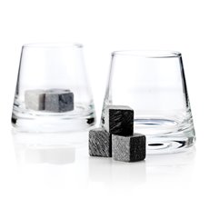 Glacier Rocks Soapstone Cube and Tumbler Set by Viski