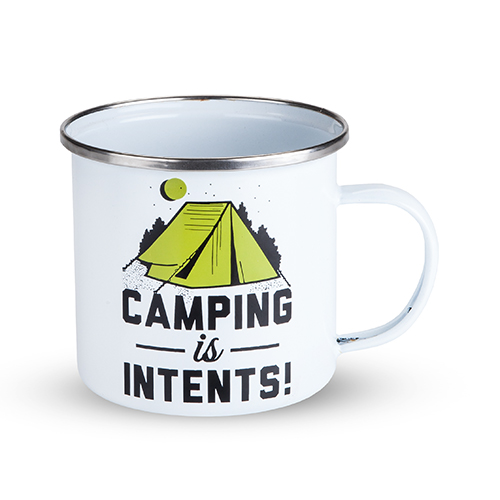 Camping Is Intents Enamel Mug by Foster and Rye