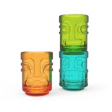 Tiki Trio Shot Glasses in Assorted Colors Zoo