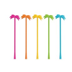 Palm Tree Stir Sticks (Set Of 5) Zoo