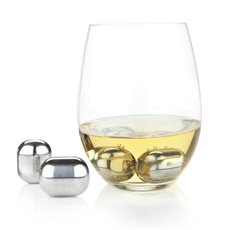 Glacier Rocks Stainless Steel Wine Globes by Viski